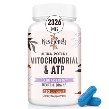 Mitochondrial Supplements with ATP, CoQ10, PQQ for Energy  Endurance, 120 Caps