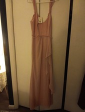 New Bride's Maid Long Peach Dress. Size 6