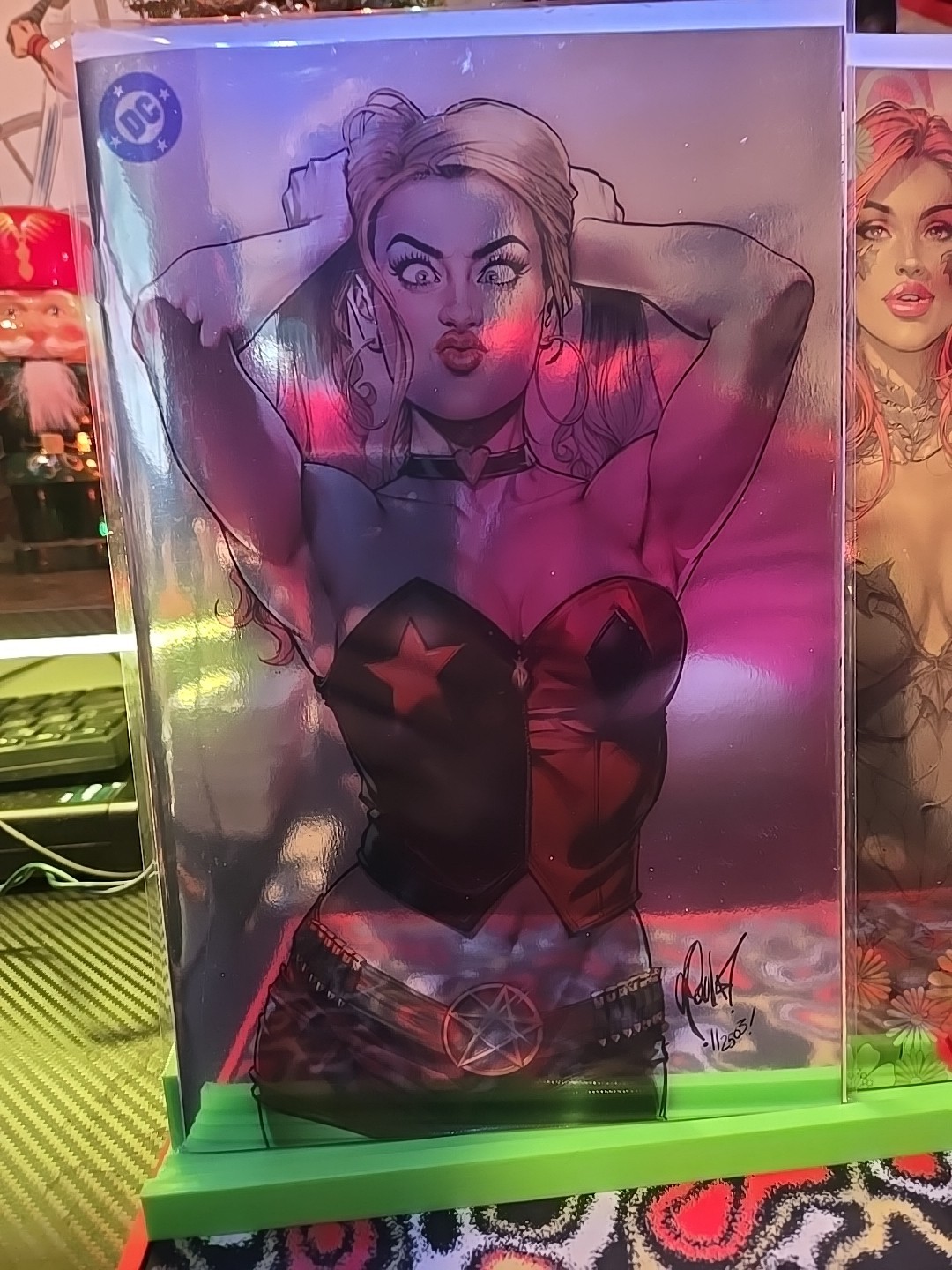 HARLEY QUINN 51 & POISON IVY 35 & CATWOMAN 81 FOILS - CEDRIC POULAT 616 LTD 1000