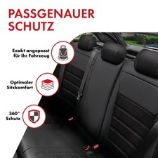 JZWJNFYY Autositzbezüge Für Skoda Fabia 2018-2024 - Bequeme Sitzschoner In Schwarz