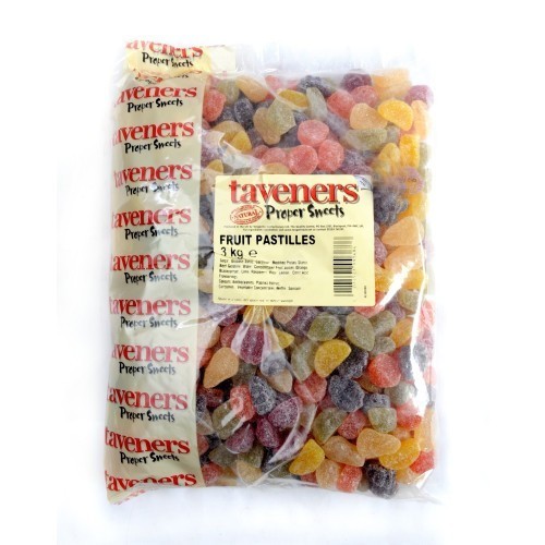 3kg Bulk Bag of Taveners Fruit Pastilles - Traditional Pick n Mix Sweets