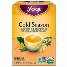 Yogi Tea, Organic, Cold Season, Caffeine Free, 16 Tea Bags 32 g Free Shipping