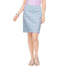 Talbots Canvas A-Line Skirt - Medallion Women Size 10P EUC Floral Preppy Coastal