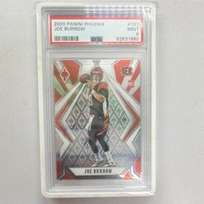 Panini 2020 Phoenix Rookie Joe Burrow #101 PSA 9 Bengals NFL Football Card. rookie card picture
