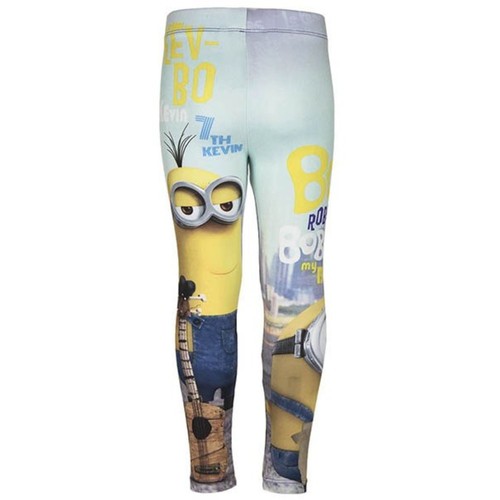 Leggings bambina Minions blu con elastico 110 - Foto 3 di 3