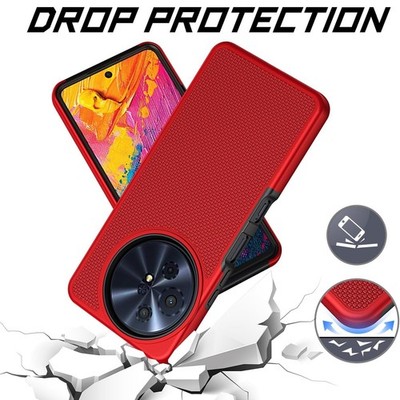 Custodia TIANYUE Portafoglio Per TCL 60 SE NxtPaper: Pelle PU Con Supporto E Slot Carte (Rosso)