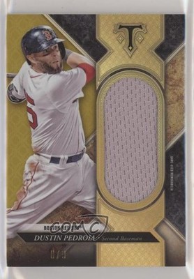 2017 Topps Triple Threads Single Jumbo Relics Gold 8/9 Dustin Pedroia 5w7
