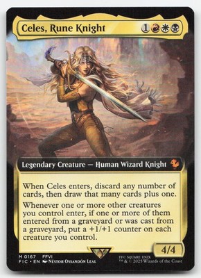 Celes, Rune Knight (EXTENDED ART) 167 FIC Commander: FINAL FANTASY Magic MTG NM