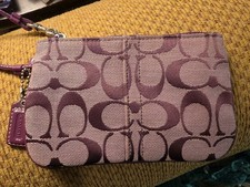Purple Coach Vintage Wristlet Wallet