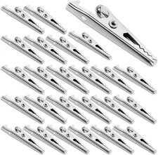 25 Pcs Metal Alligator Clip Spring Clamps, 35mm Small Metal Alligator Clips Alli