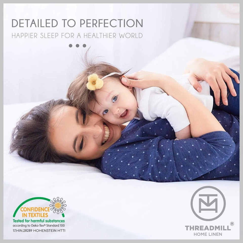 Juego de sábanas Cotton Twin XL|100% Sábanas de algodón para cama de tamaño Twin XL|Satén jacquard Foto 4 de 4