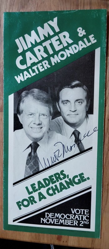 Walter Mondale Signed Voter Pamphlet
