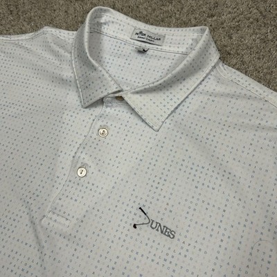 Peter Millar Summer Comfort Polo Shirt Mens XL Word Search Golf Performance
