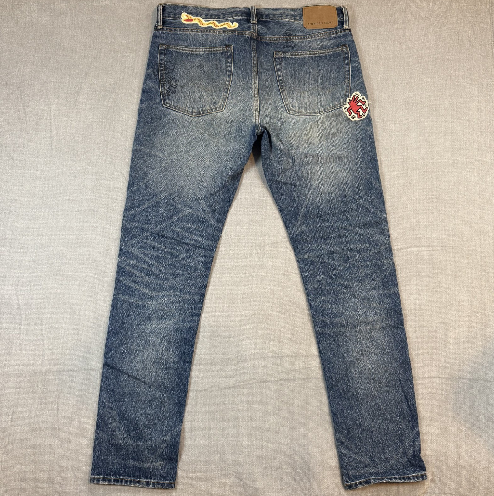 American Eagle Keith Haring Patchwork Distressed … - image 2