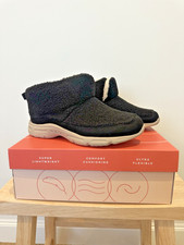 Easy Spirit Womens Brindle 2 Black Faux Fur Sherpa 10 M Ankle Boots