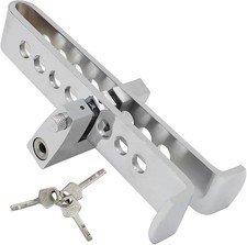 Stainless Steel Car Brake Lock - 8 Hole Brake Pedal Security Device with Anti-Th