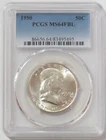 1950 USA FRANKLIN HALF DOLLAR PCGS MINT STATE 64 FBL