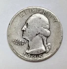 1945 D Washington Quarter Dollar 90% Silver 25 Cents Constitutional Silver #M96