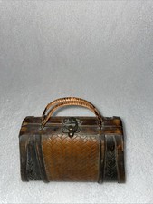 STUNNING HAND MADE VINTAGE WOODEN PURSE