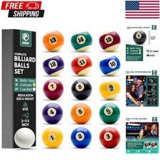 Pool Snooker Billiard Table Balls 2.25inch 50.8MM 16 Ball Set