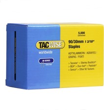 Tacwise 0309 Type 90 / 30 mm Galvanised Narrow Crown Staples, Pack of 5000 - Pa 0.0054 per staple