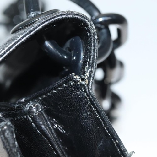 PRADA Chain Shoulder Bag Leather Black Auth 132369 - Picture 11 of 24