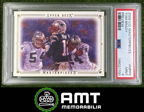 Tom Brady PSA 9 2008 Upper Deck Masterpieces Preview MPP8 Patriots 1700