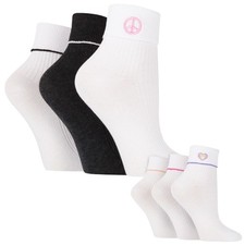 Womens Embroidered Bed Socks by WILDFEET 3 Multi Pack Sleep Socks
