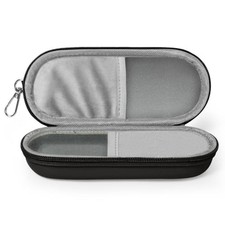 Double Eyeglasses Case, Dual Glasses Sunglasses Organizer with Zipper Black