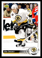 1992-93 Upper Deck Bob Sweeney #47 Boston Bruins NHL Hockey Base Set