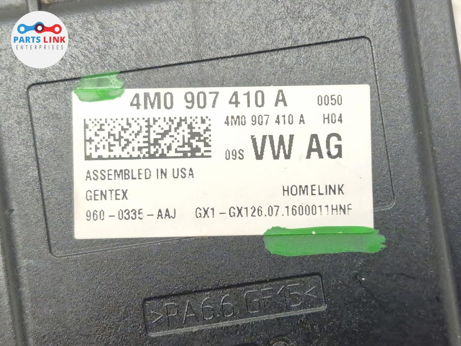 2016-20 BENTLEY BENTAYGA HOMELINK GARAGE OPENER CONTROL MODULE 4M0907410A 636