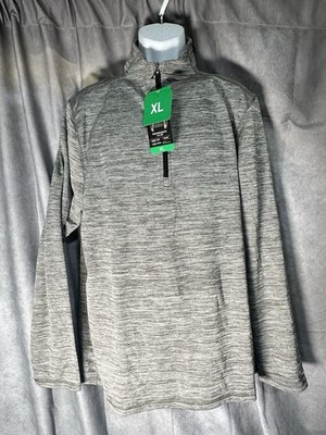 HI-TEC Men's 1/4 Zip Performance Pullover Gray Size XL