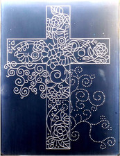 Flowers Cross Plastic Embossing Folders for Card Making Scrapbooking and Other P