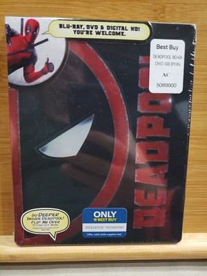 Deadpool Blu-ray + DVD SteelBook Limited Edition   Best Buy Exclusive, OOP, RARE
