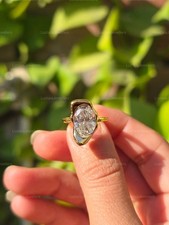 Funky Bezel Setting Solitaire Oval Engagement Ring 3CT Oval Cut Moissanite Ring