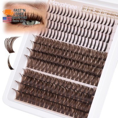 Brown Lash Spikes Eyelash Extensions Russian Lash Clusters D-Curly Lash Extensio