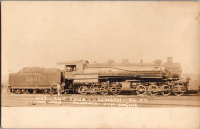 [62k] Postcard RPPC, D&H Engine 'Long John' 96ft & 220 Tons