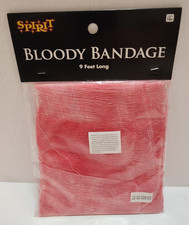 Spirit Halloween Bloody Bandage Wrap For Costume Cosplay Zombie Mummy 9 Feet New