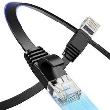 Cat 6 Flat Ethernet Cable 50 FT, UTP 10Gbps HighSpeed Cat6 Ethernet Cable, Pu...