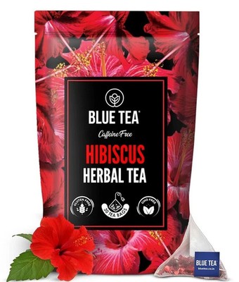 BLUE TEA - Hibiskusblütentee - 30 Pyramidenteebeutel