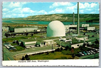 Postcard 1960s Hanford 300 Area Washington Nuclear Facility AEC
