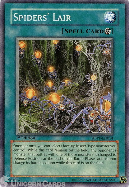 ABPF-EN054 Spiders' Lair Common 1st Edition Mint Yu-Gi-Oh! Card