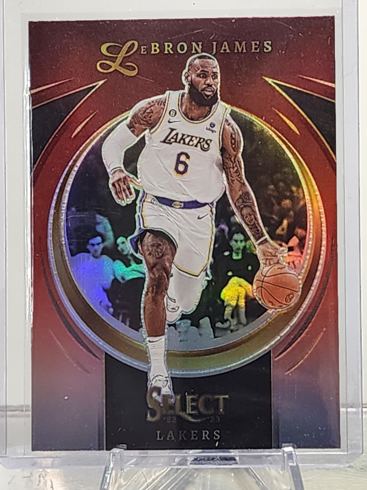 LeBron James #18 Select Certified Red Prizm - 2022-2023 Select Basketball