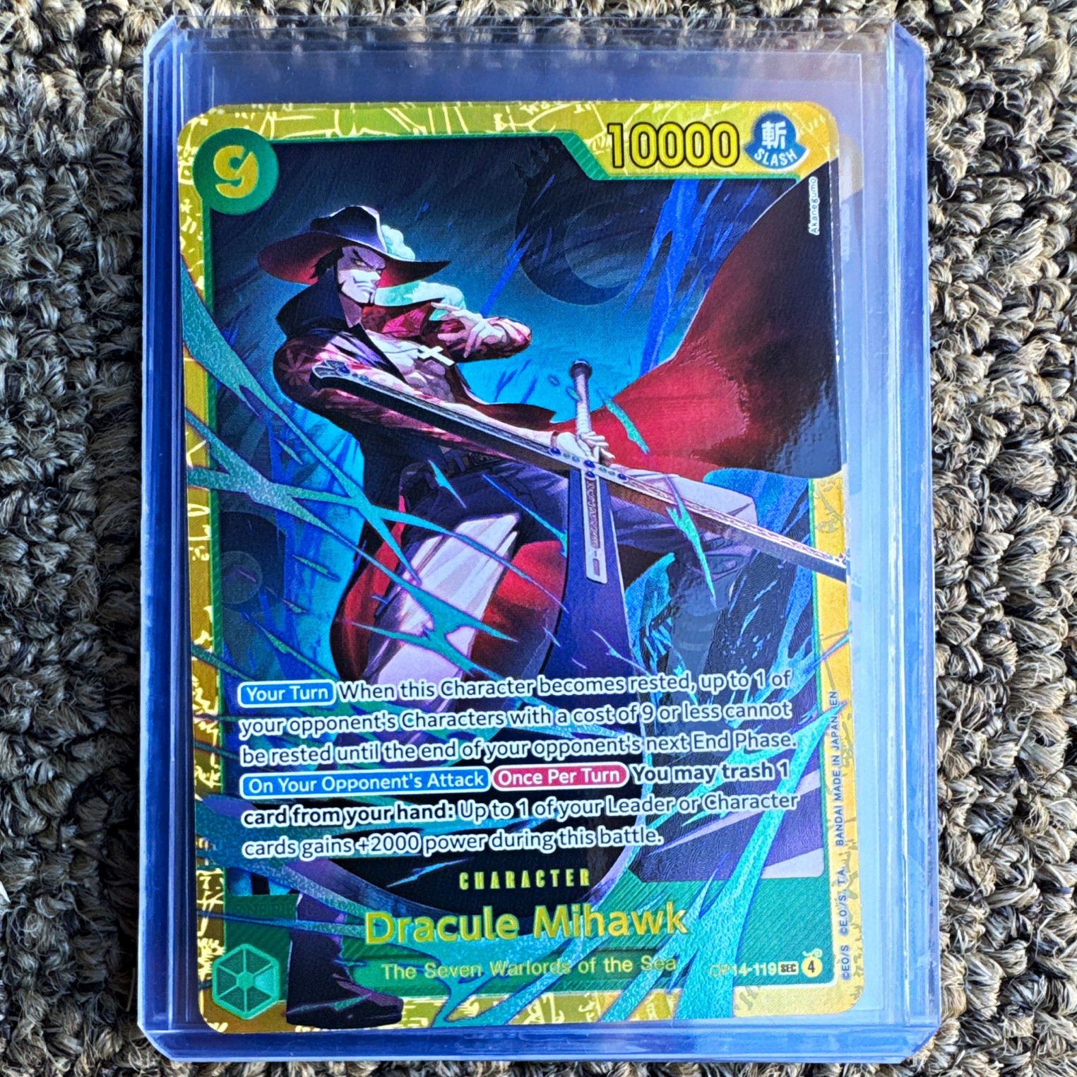 Dracule Mihawk SEC OP14-119 English Pack Fresh