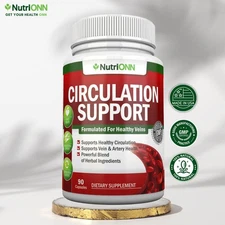Blood Circulation Support - Natural Formula for Healthy Blood Flow & Leg Comfort
