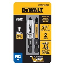 DeWALT Magnetic Bit Holder FLEXTORQ Impact PH2 57mm Screwdriver Bit Set