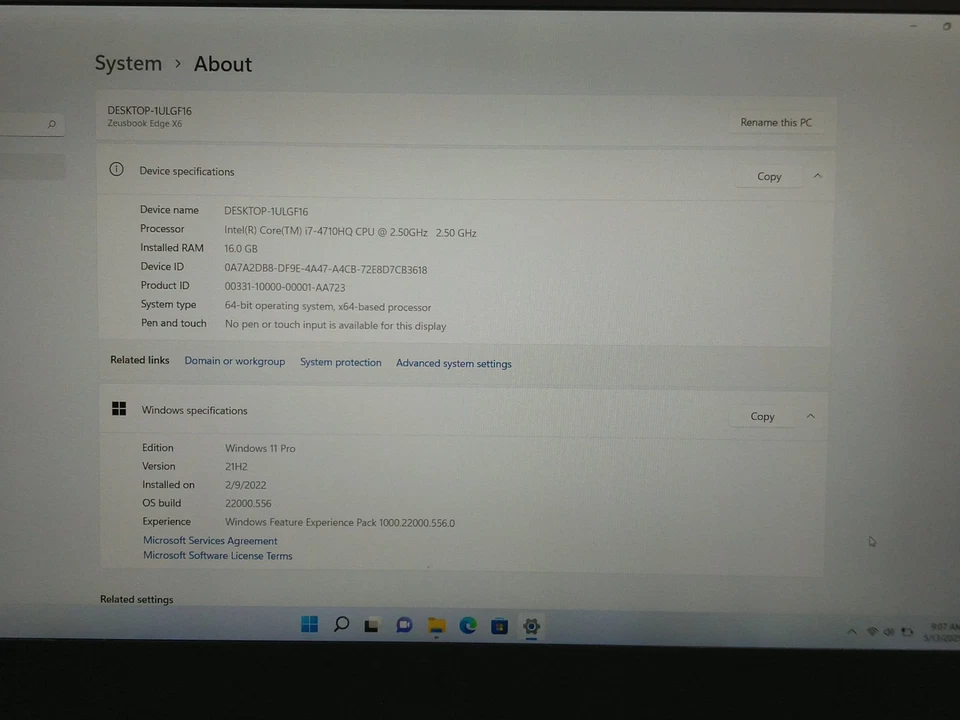 Cyberpower Zeusbook Edge X6 i7-4710HQ 16 GB de RAM 1 TB HDD carga *GEH7C1711A0034 Foto 4 de 4