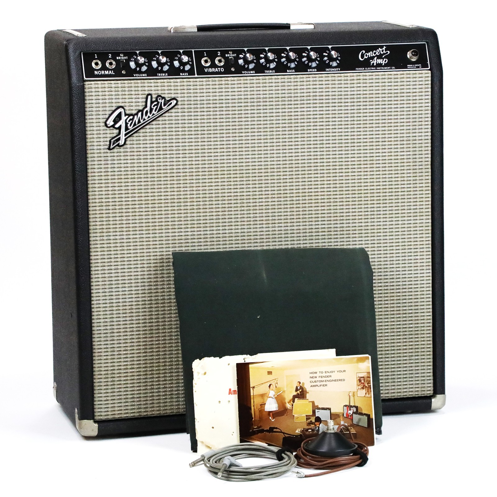 1964 Fender Concert AB763 Vintage Electric Guitar Tube Amplifier 4x10" Combo Amp