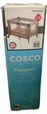 Cosco Funsport Play Yard Brown Portable Foldable Wheels Carry Bag PY164AHG