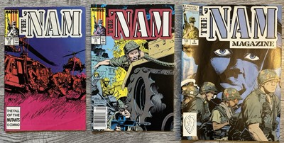 MARVEL VINTAGE LOT of 3 The 'Nam and Magazine Comic Books [1987-1989]